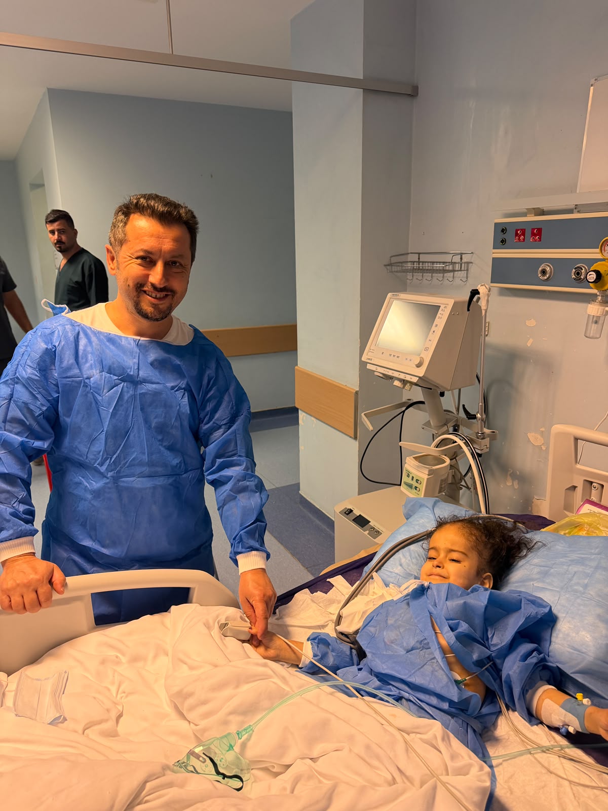 Recovery ward, hours after paediatric thoracic surgery.